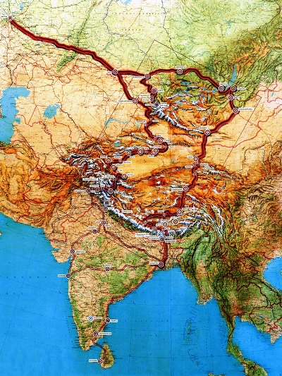 Карта Центрально-Азиатской экспедиции Н.К. Рериха